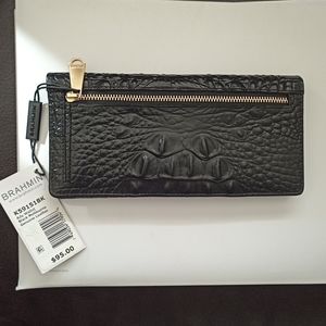 Brahmin Black Melbourne Genuine Leather Wallet NEW WITH TAGS